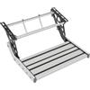 Rogowsen Scala pieghevole per camper con striscia luminosa a LED, rampa per camper e roulotte con una portata di 150 kg, adatta per camper, roulotte e campeggio.
