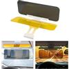 xutong Parasole auto 2 in 1 auto, protezione antiriflesso giorno e notte, universale, per auto SUV, camion, giallo e grigio, visiera 2 in 1