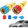 Generic Adattatore R134a a R1234yf Connettore laterale alto basso | R-1234yf Refrigerante Sistema di Condizionamento Aria Condizionata Raccordo per Auto Ac Ricarica Aria Condizionata Sistema