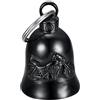 BOBIJOO JEWELRY - Clochette moto Bécane Porte-bonheur Acier inoxydable Noir titane