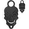MOCY BELL - Supporto Campanella Moto Skull Nero - Acciaio 316L - Supporto Guardian Bell Stile Biker
