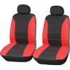 Upgrade4cars Coprisedili Set per Sedili Anteriori in Rosso Universale | Per guidatore & passeggero | adatto alla maggior parte delle auto | Inodore & antiscivolo | Qualità collaudata