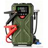 Featou Booster batteria auto 8000 A, booster di avviamento con gonfiatore 150 PSI - Jump Starter auto 12 V (tutte le benzine e 10 L diesel), scatola portatile con schermo LCD, cavi intelligenti e torcia