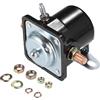 QUARKZMAN Relè Solenoide Avviamento Per Auto 6V 1 Pezzo Nero | 71x51mm Foro 9.5mm Filettatura M8x1.25 Corrente 75A 3 Terminali Materiale Metallo E Plastica Ciclo Intermittente