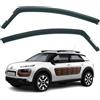 AirFlux Set di 2 deflettori d'aria compatibili con Citroen C4 CACTUS 2014 2015 2016 2017 2018 2019 2020 2021.