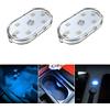 Zosppei 2 PCS auto ha condotto le luci interne,Illuminazione ambientale blu ghiaccio interni,Luce di lettura interna auto ricaricabile USB