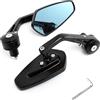 AULESSE Specchietti Moto, Universale Manubrio Retrovisori Laterali per Moto | Universale 7/8 22mm, HD Anti-Glare, Specchietto Manubrio, Per Street Bike Cruiser Scooter Suzuki YMH