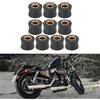 Quiclume Set di 10 ammortizzatori per moto, in gomma, 10 mm | Confezione da 10 pezzi, foro da 10 mm, su misura per molte marche, impedisce il contatto con il metallo, lunga durata