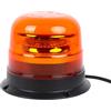 Qiping Luce LED lampeggiante arancione 12v 24v, lampeggiante trattore di emergenza amber - faro rotante giallo - 10 modalità - con E-mark - Impermeabile