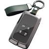Rondrive Custodia per chiave auto in pelle e metallo, adatta per Renault 4 E-Tech 5 E-Tech Rafale Clio 4/5 Captur Kardian Boreal Kiger accessori cover portachiavi B verde