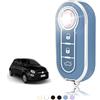 TOOMUME Cover Chiave Auto per Fiat 500 500L Panda Punto Lancia Ypsilon Y | Silicone Morbido, Antiurto, Anticaduta, Antigraffio, Custodia Protettiva Chiave per 500C Ducato Bravo Doblo Abarth Musa Delta