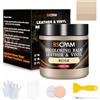 BSCPAM Riparazione Pelle Kit,Beige Tintura Pelle,Ripara Pelle Divano per Graffi/Macchie,Rinnova Volante in Pelle,Sedili Auto,Divano,Sofa,Giacca,Scarpe,Sella Riparare Sbiaditure,Crepe,Graffi sul Cuo