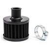 evomosa Interfaccia universale Filtri olio aria moto 12mm Filtro aspirazione aria fredda auto Sfiato turbo Sfiato carter (Nero)