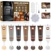 Miioto Kit Riparazione Pelle Auto, Stucco per Pelle, Ripara Ecopelle | 7 Colori Vernice per Pelle, Ripara Graffi Strappi Buchi, per Divano, Seggiolino Auto, Giacca Pelle, Rinnova Colore