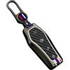 Rondrive Custodia in metallo per chiave auto, adatta per BYD Seal U DM-i Song Plus EV Sealion 7 Atto 2 DM-i Shark 6 strisce in silicone illuminate, custodia per chiavi, colore nero