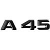 KARFRI 3D ABS Nero Lucido Auto Lettere Baule Posteriore Emblema Distintivo Lettering A45 Adesivo Compatibile for Logo Mercedes A45 AMG W176 W177 Accessori (Color : Flat Style, Size : Glossy Black)