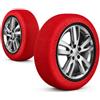 WENZO Calze da Neve Auto Omologate EN 16662-1, 2 Calze Tessili, Taglia S | Montaggio senza attrezzi, per neve e ghiaccio, custodia inclusa