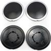 Luotahric 4 coprimozzi per Fiat 500 | Con bordo cromato con OE 68078419AC 51884863 68078421AC 68078421AB coprimozzo in ABS resistente alle alte temperature