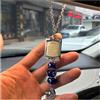 Generico Ciondolo Islamico da Appendere all'Auto con Ayatul Kursi, Decorazione Specchietto Retrovisore Musulmano 26 cm in Vetro e Acciaio, Amuleto da Viaggio per Protezione Spirituale, Fede e Benedizioni