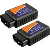CDDCWZ Adattatore Bluetooth OBD2 per auto, scanner diagnostico e lettore di codici | compatibile con iOS/Android/Windows/iPhone/iPad, supporta tutti i veicoli con protocollo OBDII,confezione da 2