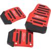 Walmeck Kit Copri Pedali per Auto in Lega di Alluminio Antiscivolo Pedali Frizione Freno a Gas Universale Manuale per la Maggior Parte delle Auto