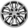 NESTINGHO Copricerchi Auto Argento in Lega di Alluminio, Coprimozzo Ruota, Installazione Semplice, per Esposizione e Modifica Auto
