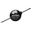 ZLSXTN Nero Griglia Radiatore Emblema per Volvo XC60 2021 2022 2023 2024 2025,Stemma Anteriore Calandra ABS 3D Adesivo Copertura Logo Resistente ai Graffi Decorazione Styling Accessori Auto