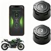 3T6B Sistema di Controllo della Pressione degli Pneumatici TPMS per Moto | Impermeabile, allarme in tempo reale, 2 sensori di pressione dei pneumatici TPMS, allarme in tempo reale