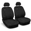 Rebeca Shop Coprisedili Anteriori 500X in Policotone, Made in Italy, con Nome Auto Ricamato, Ganci Inclusi (Nero/Nero)