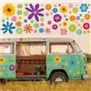 Oiieco Adesivi per auto: 90 pezzi, simpatici fiori adesivi per auto, grandi margherite, set in vinile impermeabile, per camper, SUV, finestre, laptop e parete