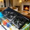 BORDEAG Ventola per acquario, radiatore per acquario, 5 velocità di vento, silenziosa, ventilatore per acquario, ventilatore silenzioso con timer per acquario da 60 cm, 3 ventole