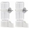 Naapesi 2 distributori di acqua per uccelli, 140 ml, dispenser automatico di acqua per gabbia, abbeveratoio per uccelli, in plastica, trasparente, per pappagalli, parrocchetti, uccelli ornamentali, piccioni