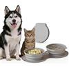 HUSOUE Ciotola pieghevole per cani 2 in 1, portatile, da viaggio, per acqua, per cani di taglia piccola e grande, per escursioni, campeggio (grigio chiaro)