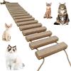 JAOGAUS Scala per gatti 150 cm, ponte per gatti in legno e corda sisal | struttura per arrampicata per gatti, albero tiragraffi attività, amaca, scala per gatti per pareti, mobili animali domestici