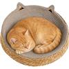 Generic Tiragraffi a per Gatti Traspirante Riposo in Corda di Cotone Intrecciata | Boho in Corda di Cotone con Design Orecchie di per , Attività, Cura Artigli, Zampe, Antinoia,