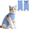 Psxixjsm 2 body per gatti, tuta chirurgica per il recupero, abbigliamento protettivo per gatti, per ferite e castrazioni (blu, M)