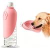 Lerkely Beccuccio in silicone per cani, dispenser di acqua portatile da viaggio, a prova di perdite, compatto, in silicone per alimenti, ideale per viaggi e viaggi (Rosa)