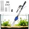 NICREW 3 in 1 Pulizia Acquario Multifunzionale, Sifone per Ghiaia con Filtro in Spugna, Aspirapolvere per Acquario Medio e Grande, 800 L/H, 16 W