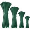 WLEAD - Set di 400 fascette stringicavo in nylon di alta qualità, autobloccanti, per gestione dei cavi, giardino, casa e officina, 300/200/150/100 mm (100 pezzi), 18 kg, colore verde