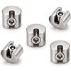 LMSAWK 5 Pezzi Fermacavo per Cavo d'Acciaio 2mm, Clip Acciaio Inox 316, Morsetto con Vite M4, per Cavo Metallico, Tenditore Stendibiancheria e Fissaggio Tenda da Sole