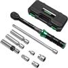 LLAVETOR Set di candele 9 pezzi, chiave dinamometrica da 3/8 di pollice 60 N.M con bussola universale per candele, adattatore da 1/2, 1/4 e asta di prolunga