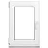 Framex Finestra in PVC 50x70 cm Bianco Anta-Ribalta DIN Destra Triplo Vetro | Triplo Vetro 32 mm, Larghezza x Altezza: 500 x 700 mm, per Cantina, Garage, Casetta da Giardino e Ripostiglio
