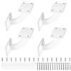Xingwenhao Supporto Corrimano, 4 Pz Supporti per Corrimano in Legno, in Bianco per Balaustra Scala, Supporti Montaggi a Parete, Accessori per Maniglione