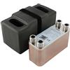 alex-depot Scambiatore di calore a piastre in acciaio inox B3-12-40 con isolamento - 4 connettori da 3/4, max. 80 kW per riscaldamento, solare, pompa di calore