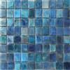 HOMETITUTE 10 piastrelle adesive adesive per pavimenti in vinile, effetto mosaico blu, 30 x 30 cm, rimovibili, autoadesive, per bagno, cucina, lavanderia