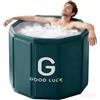 Simcat Vasca da bagno pieghevole portatile, vasca da bagno per il ghiaccio per l'allenamento di terapia dell'acqua fredda, vasche da bagno indipendenti per doccia spa (verde)