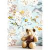 Newroom carta da parati blu corallo animali marini cameretta bambini | pesci, delfino, tartarughe, cavallucci marini, meduse, tonalità menta, carta da parati camera da letto, soggiorno