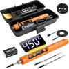 Flintronic Kit saldatore, Senza fili, Set Di Saldatore A Batteria Ricaricabile USB con LCD, per Riparazioni Elettroniche, Creazione di Gioielli, Progetti fai da t