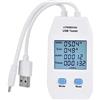 LOOR Tester USB, tester LCD USB rivelatore voltmetro amperometro digitale capacità di potenza tester (UT658 Dual)
