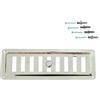 DEMLOU Griglia di Ventilazione Regolabile Inox AISI 316 - 23 x 7,5 cm. | Formato rettangolare compatto - passaggio aria 31 cm² - regolazione manuale - uso marino - calore 650 °C